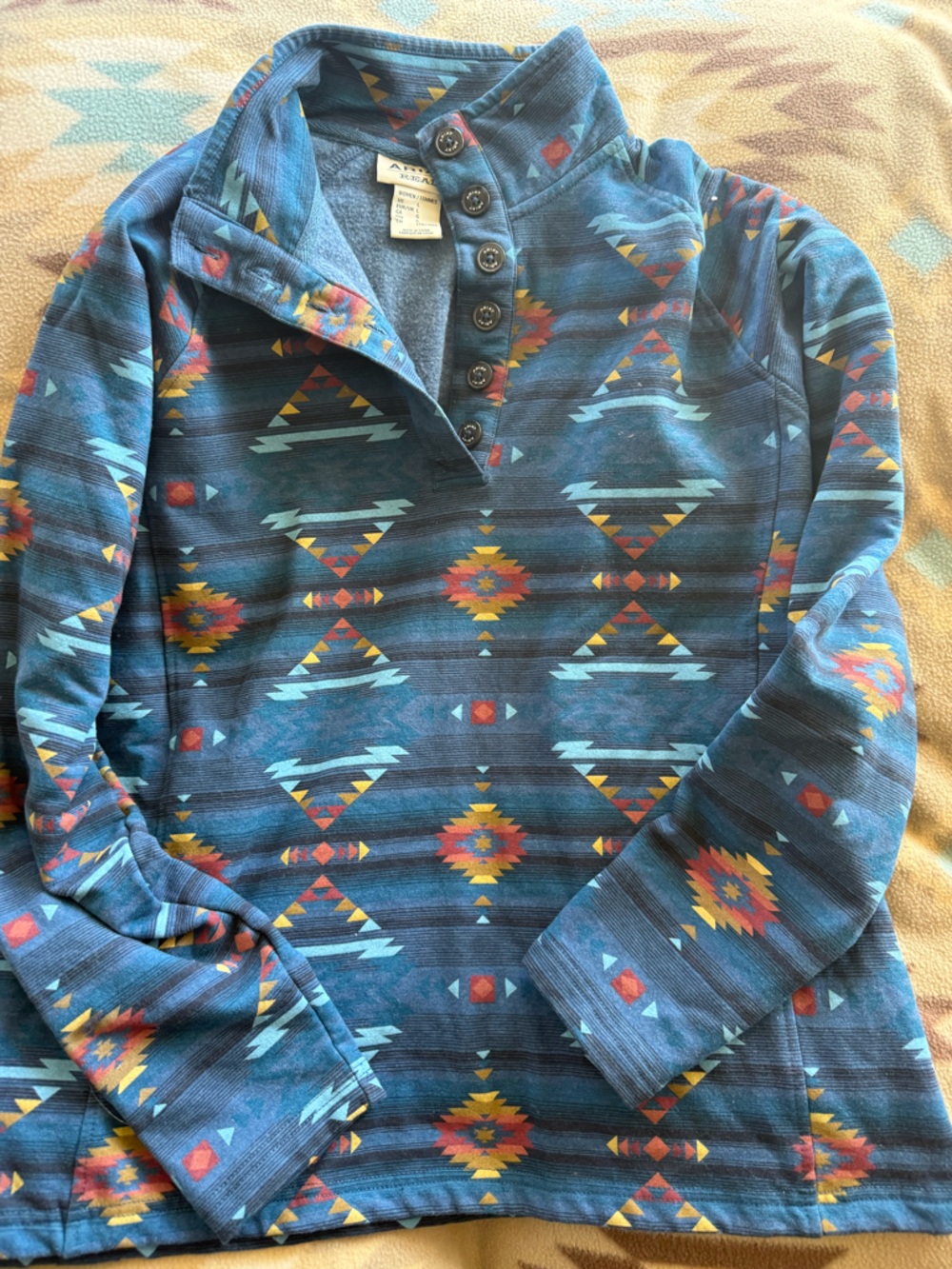 Ariat Teal Southwestern Button-Up Shirt